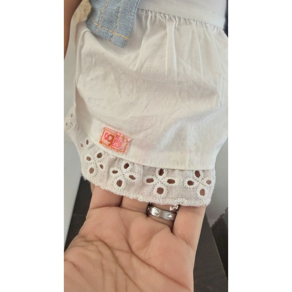 Our Generation Phoebe Hair Grow Doll 18” Blonde Hair Blue Eyes Denim Vest Dress - Picture 6 of 13